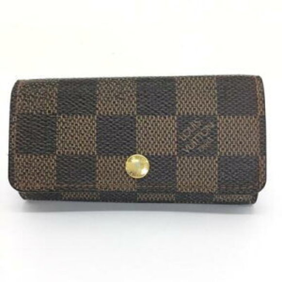 Louis Vuitton Ebene Damier Multicle Leather Case Brown - Picture 1 of 7